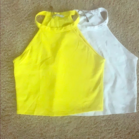 Zara Tops Zara Cropped Halter Tank Tops Poshmark